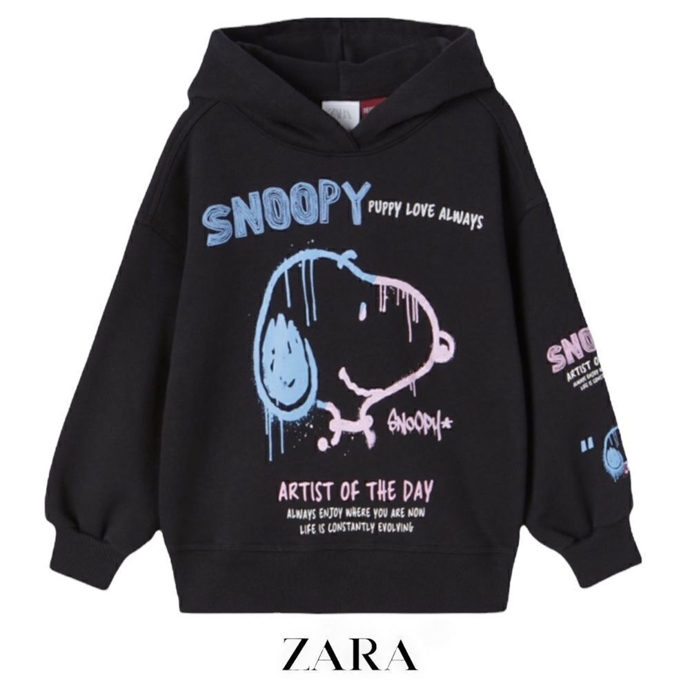ZARA Kids | Black | SNOOPY GRAFFITI ® PEANUTS SWEATSHIRT